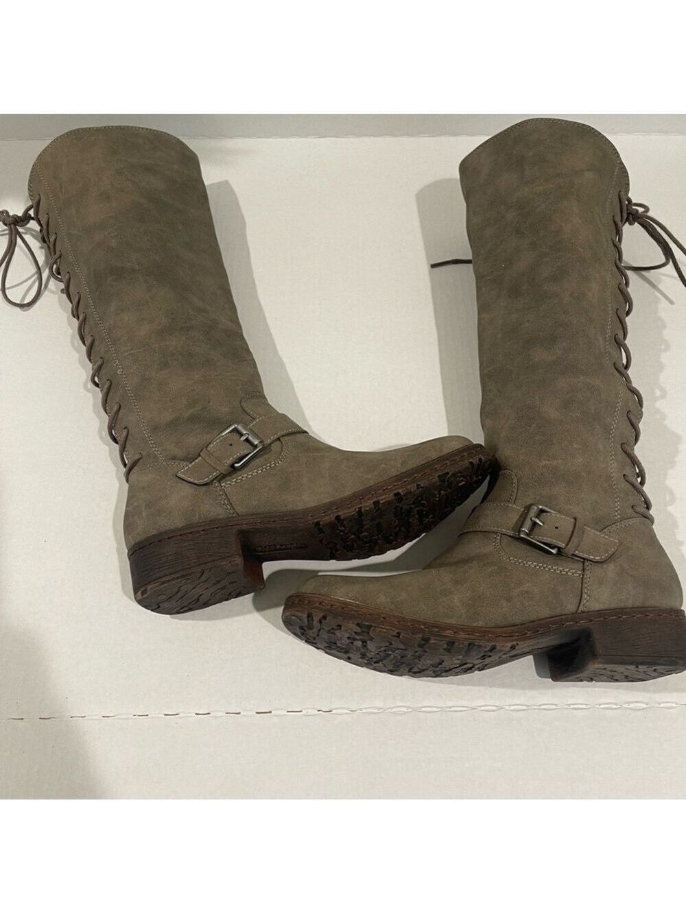 Women’s EuroSoft Taupe Selden Faux Leather Knee High Western Boot Size 6 US! - Picture 8 of 9